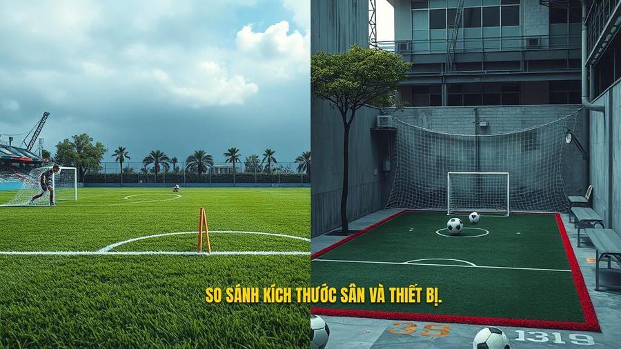 Sự khác biệt về kích thước sân và trang thiết bị