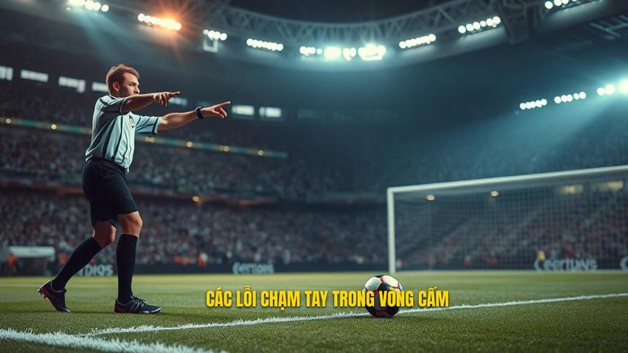 Các trường hợp bị thổi phạt theo luật chạm tay trong vòng cấm mới nhất