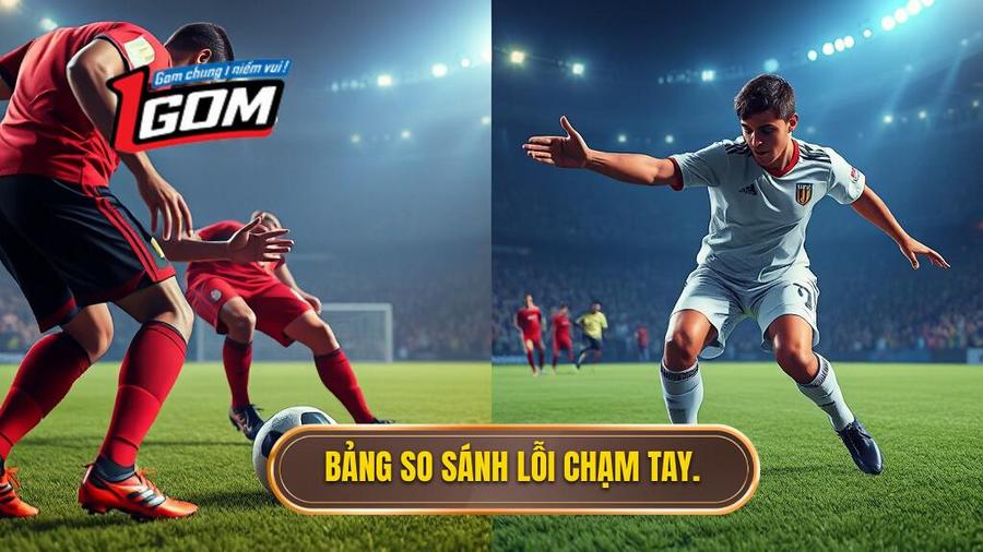 Bảng so sánh giữa Chạm tay có lỗi và Không lỗi