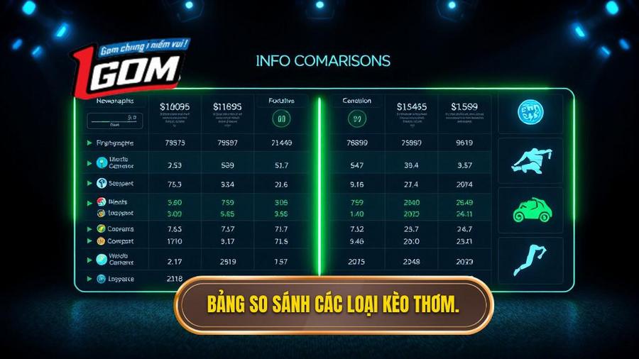 Bảng so sánh các loại kèo phổ biến khi soi kèo thơm