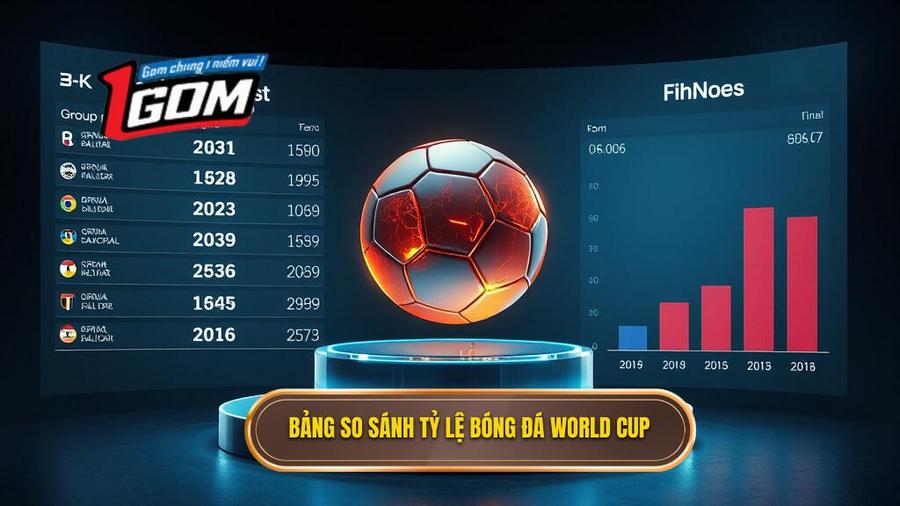 Bảng so sánh đặc điểm tỷ lệ bóng đá World Cup qua các vòng đấu